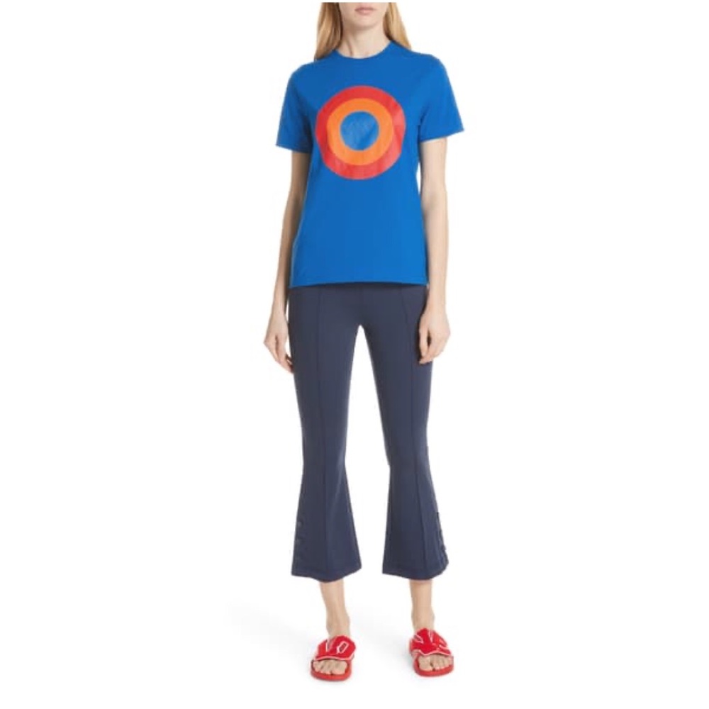 TORY SPORT Bullseye Blue Orange T-Shirt XS